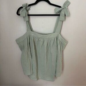 A.N.A. Tank Top Desert Sage Light Green Tie Straps Casual Neutral
